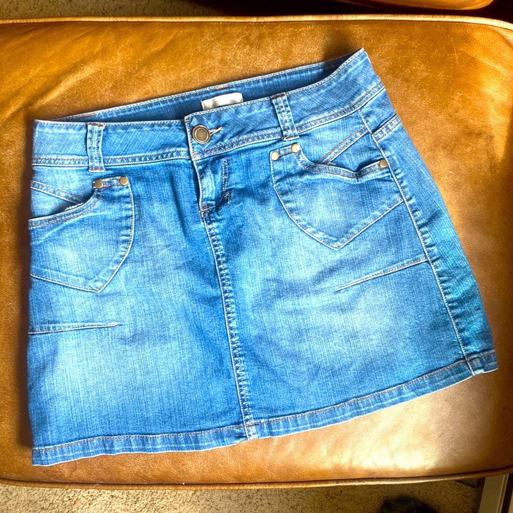 Denim Mini Skirt - Picture 1 of 4